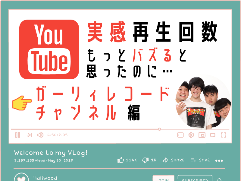 YouTube「バズると思ったのに…」ガーリィレコードチャンネル編