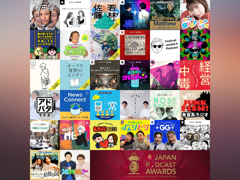 『マユリカのうなげろりん！！』や『聴漫才』がノミネート!「第4回 JAPAN PODCAST AWARDS」各賞ノミネート作品発表!