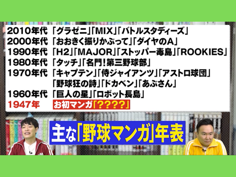 「野球マンガ」「4コママンガ」の最初の作品とは?「お初マンガ調査隊」｜川島・山内のマンガ沼web