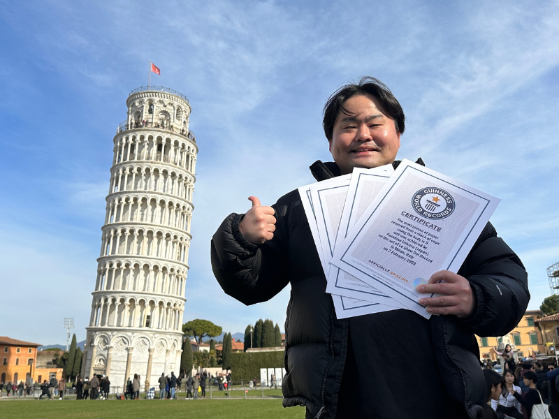 ウエスPが新記録! イタリア番組にてギネス世界記録保持者に!