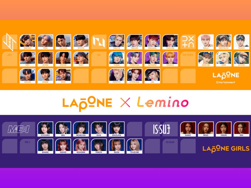 JO1、INI、DXTEEN、ME:I、IS:SUEそれぞれの新作オリジナル番組がLeminoで独占配信決定!