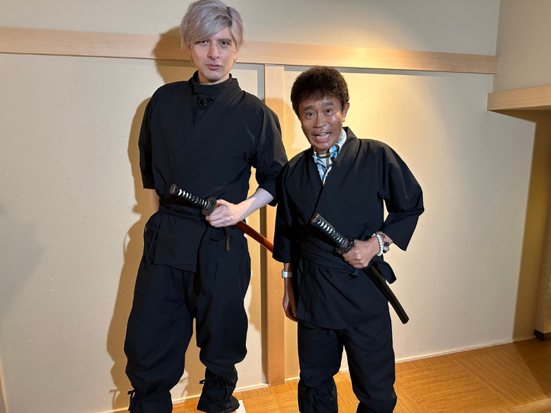浜ちゃんと城田優が忍者に!? 忍者スイーツをかけて、手裏剣投げ対決!『ごぶごぶ』