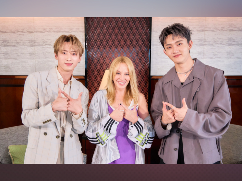 “INI”（アイエヌアイ）世界的ポップアイコン カイリー・ミノーグ来日中に、メンバー許と田島が初対談!