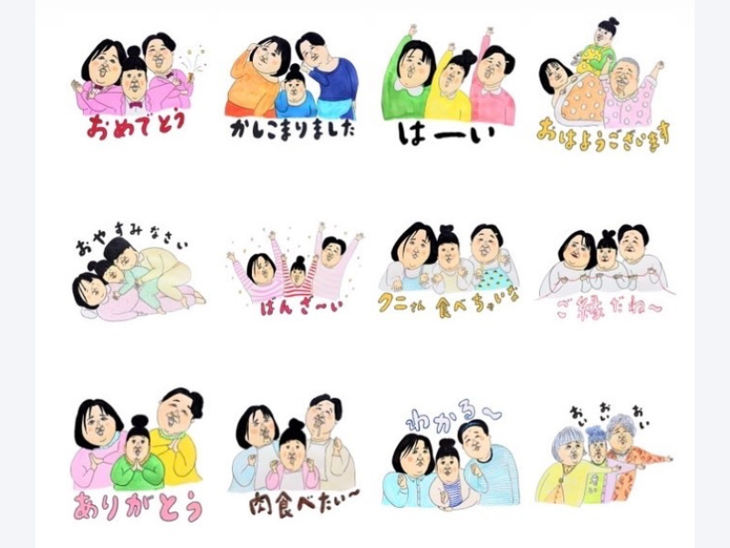 『森三中の使いやすいスタンプ』6月23日発売! 日常使いできるスタンプから森三中ならではの面白スタンプまで24種類!