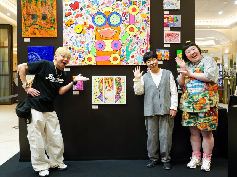 吉田ヒロ「ギャグアート展」が髙島屋大阪店で開幕! 山田花子の初作品は「目の位置が完璧」!?