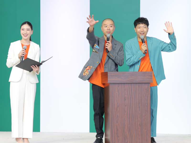 万博・よしもとwaraii myraii館の巨大ネギが“ネギの町”群馬県下仁田町に譲渡決定! 「ネギは単なる農産物ではなく、大地に根差した文化」