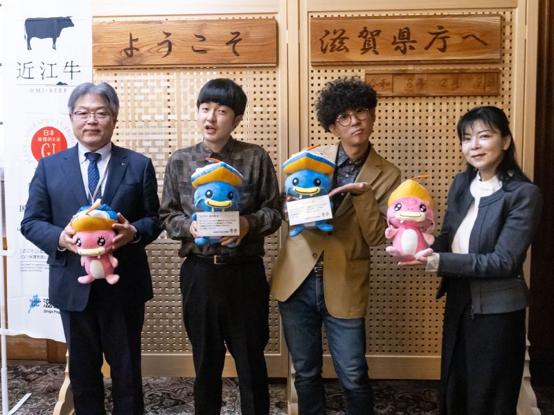 M-1王者たくろうが赤木の故郷・滋賀県庁を表敬訪問! 「甲子園くらい人がいた」「琵琶湖に橋を2本、増やします」