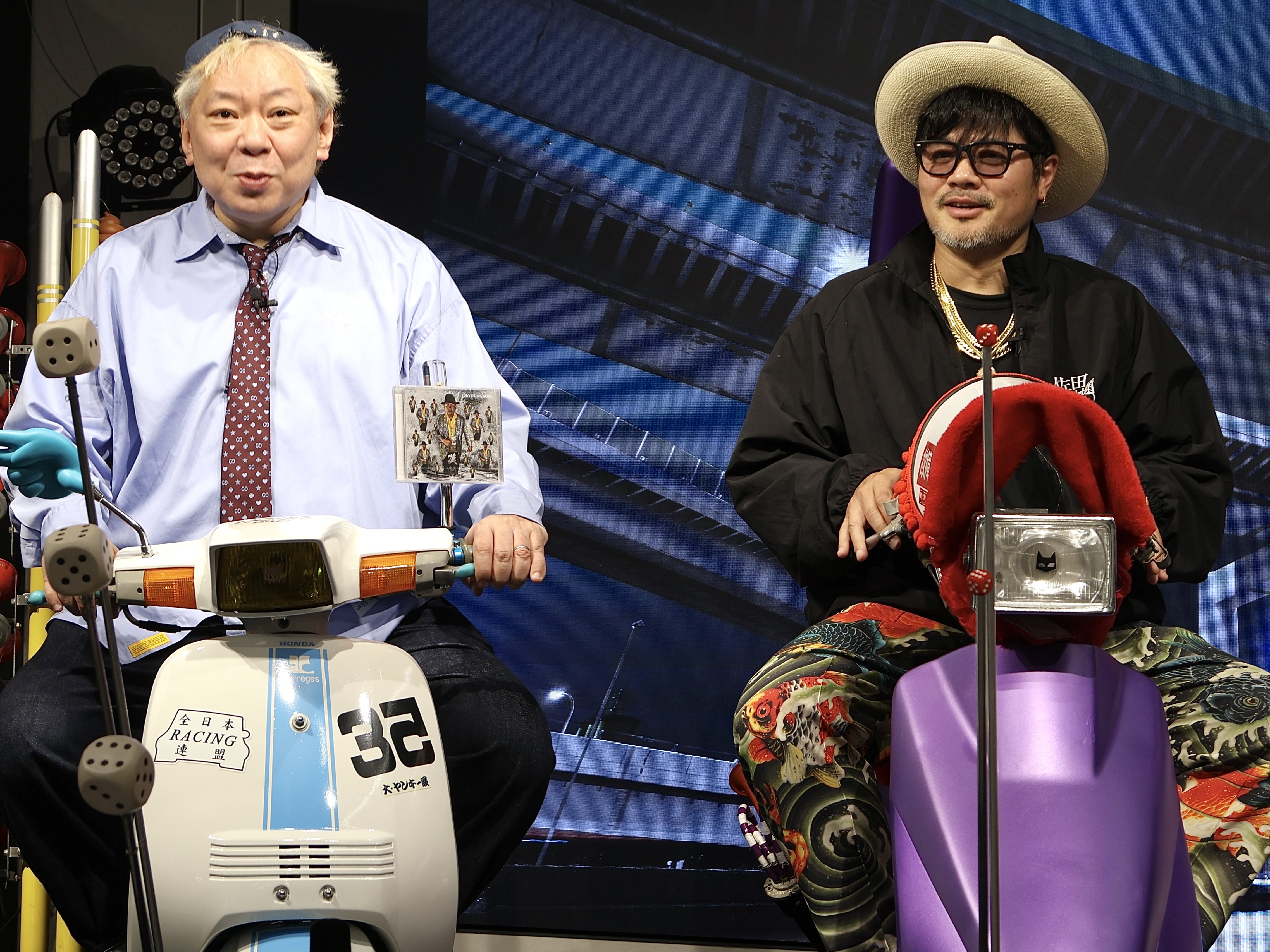 改造自転車”に大興奮! 鈴木おさむ、バッドボーイズ佐田がヤンキー