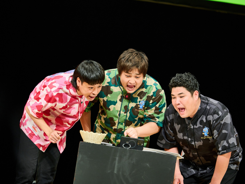 ギャンゴリ、大東、エースがボートレースで大興奮「ガチでやろう!」 大人気YouTube『集まれ!!ギャンしょいエース』が劇場初ライブ【真夏のラフフェス】