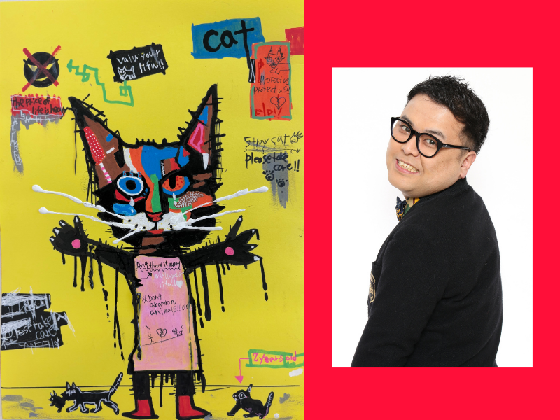 とろサーモン・久保田和靖が約4年ぶりに個展を開催! テーマは“猫狂”